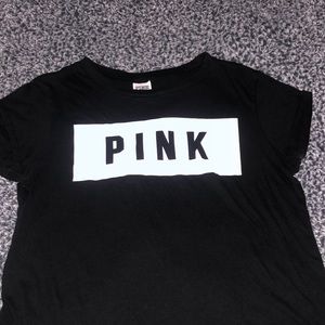 Pink black top